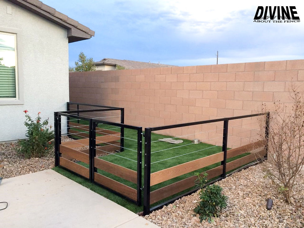 MW18. Modern Slat Wood Dog Run