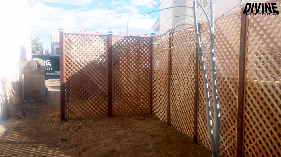 9W. Wood Lattice Fence