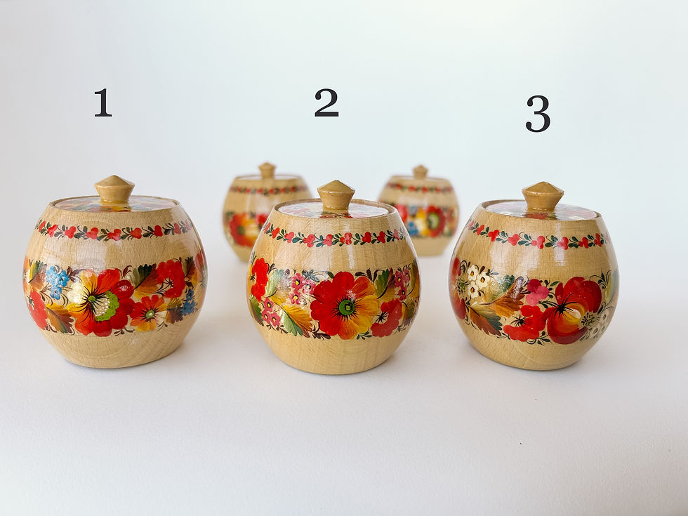 Miniatura: Porta-tempero Vermelho | artesanato ucraniano | pintura Petrykivka