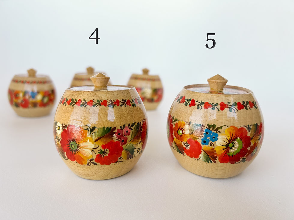 Miniatura: Porta-tempero Vermelho | artesanato ucraniano | pintura Petrykivka