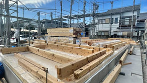 土台据え（TY様邸新築工事）