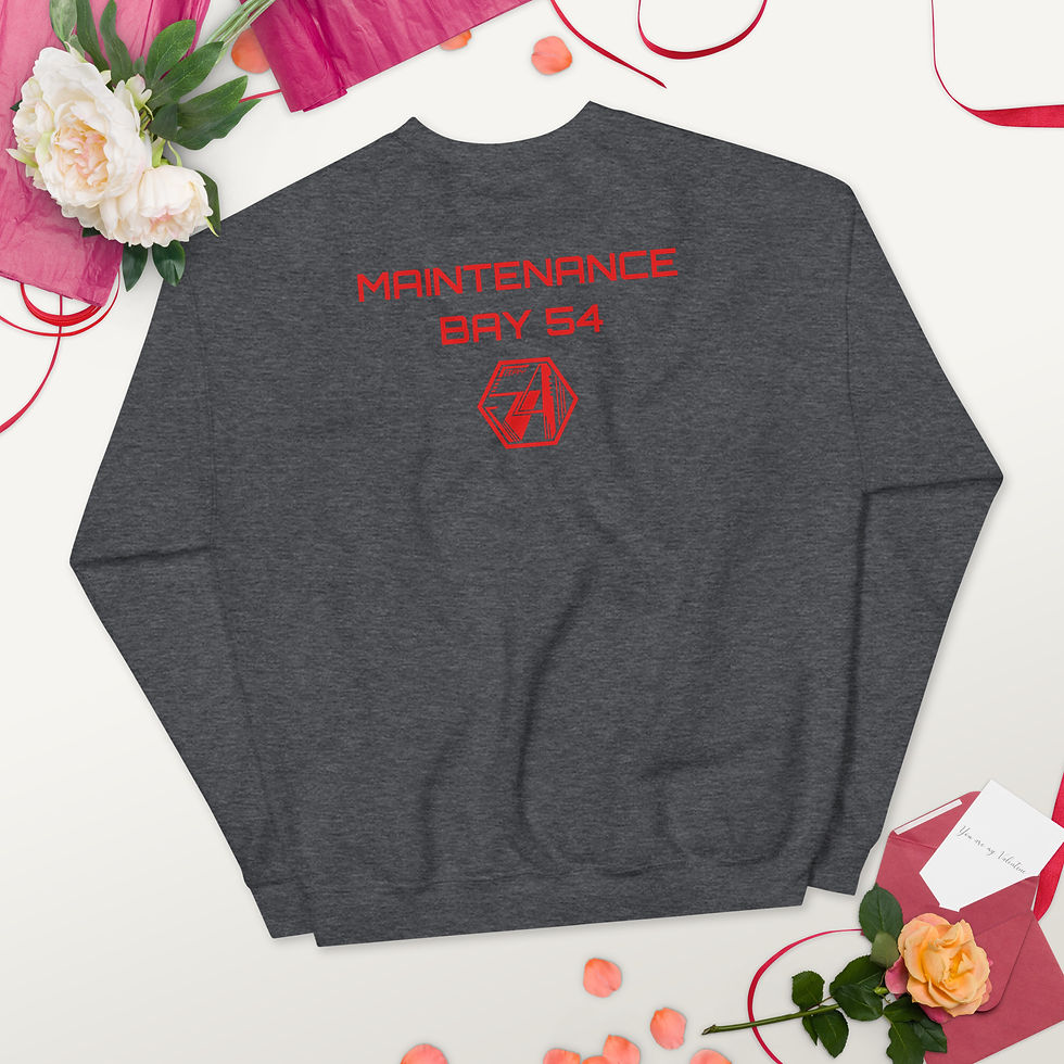 Thumbnail: MB54 - Red Circut Board Unisex Sweatshirt F/B
