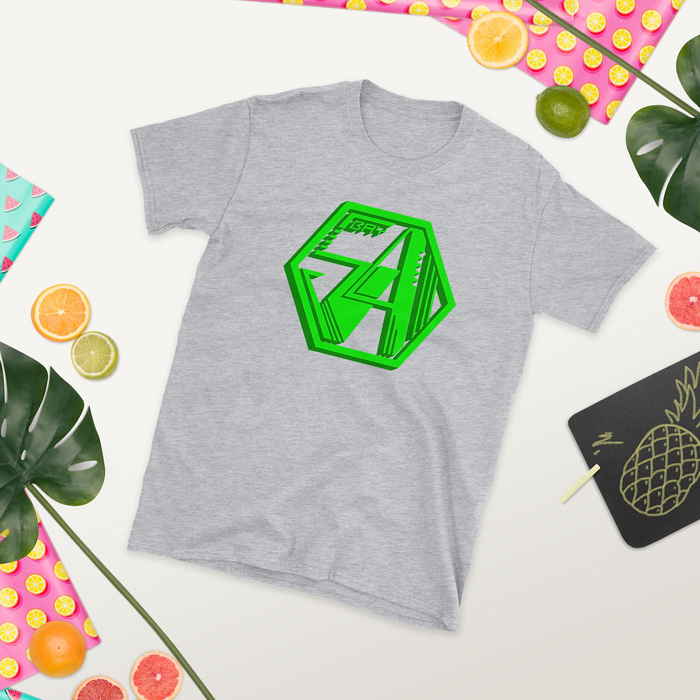 Thumbnail: MB54 - Green 3D Chip f/b Short-Sleeve Unisex T-Shirt