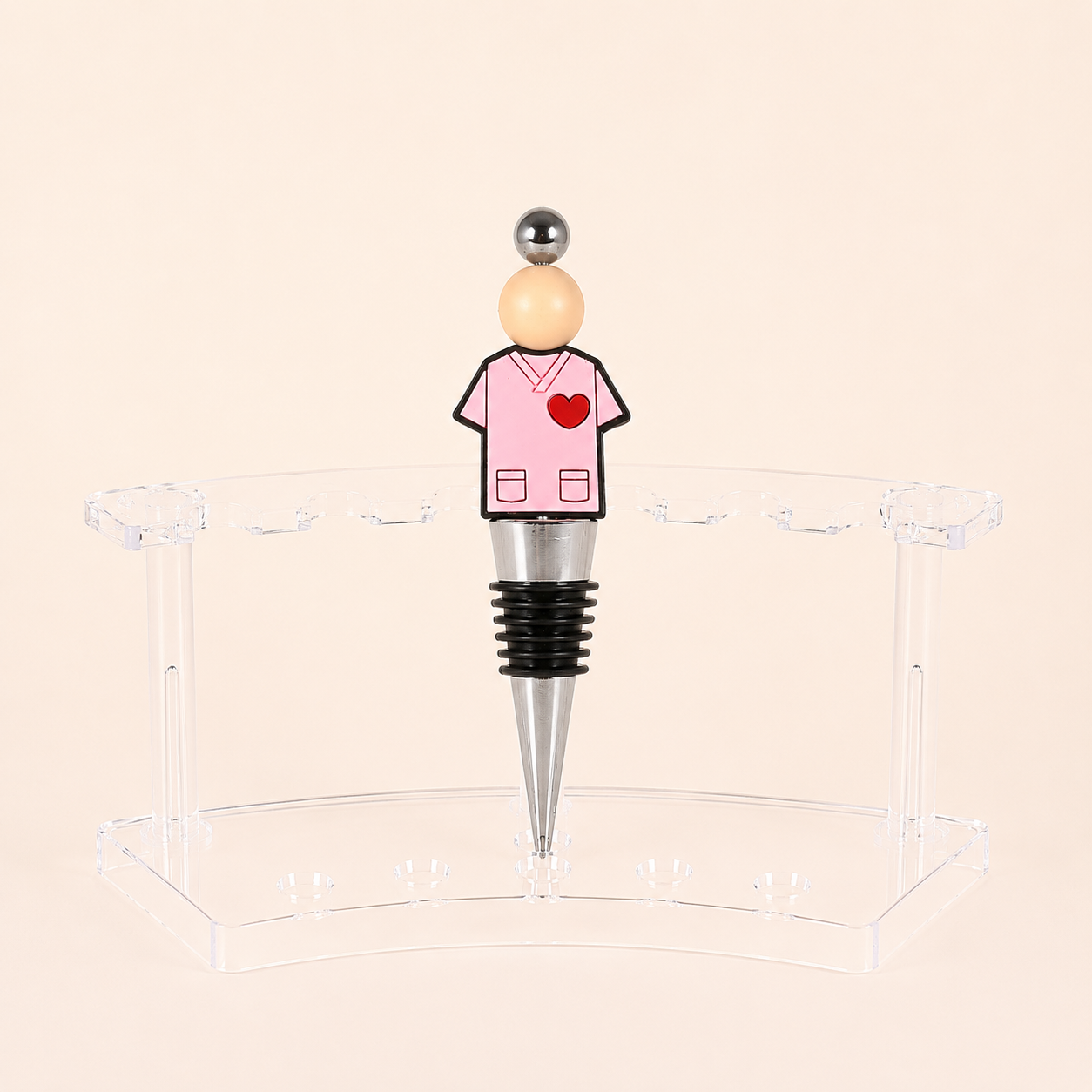 Bouchon à vin Tenu soignant Rose