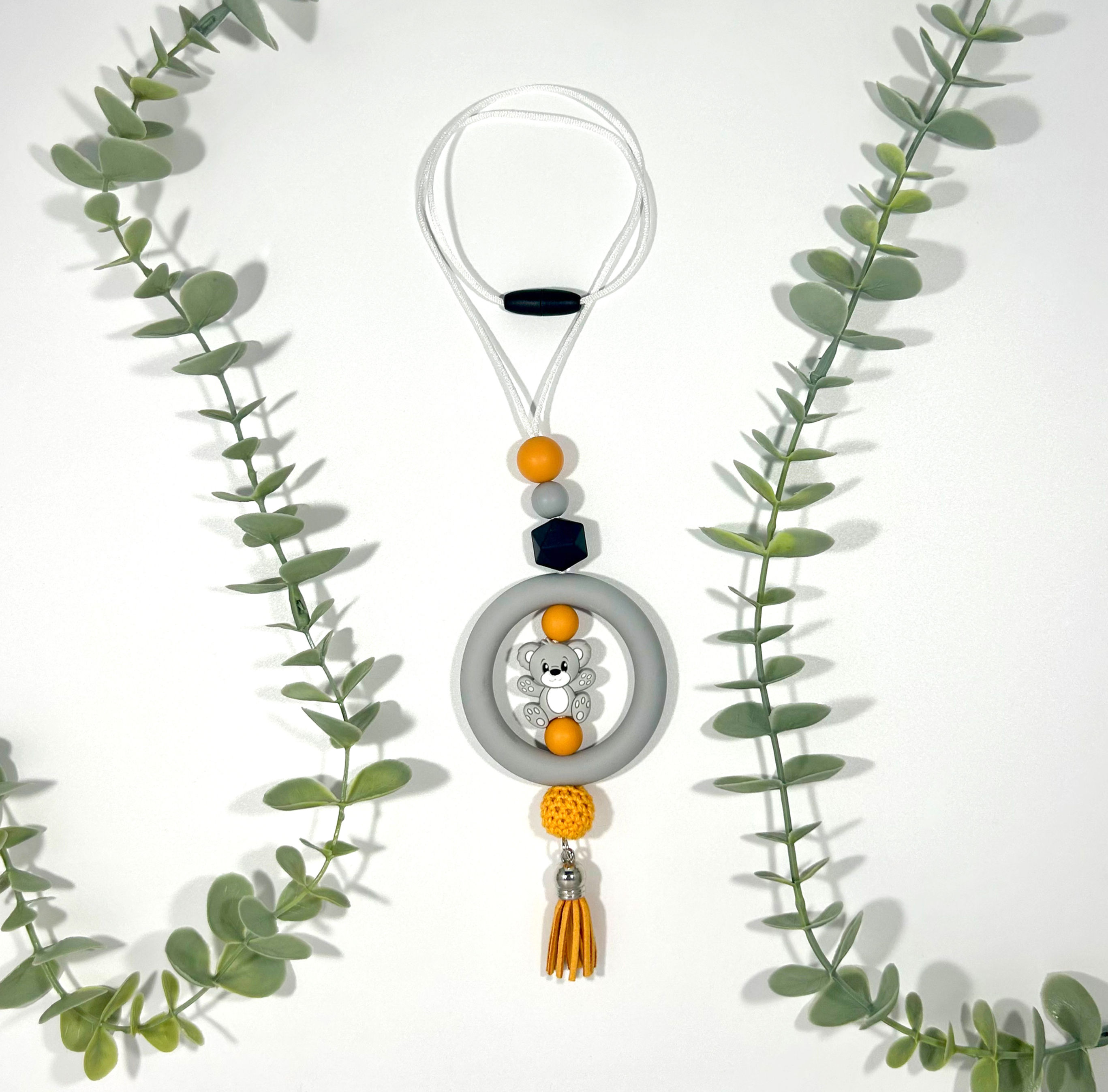 Collier d'allaitement Cercle ourson gris