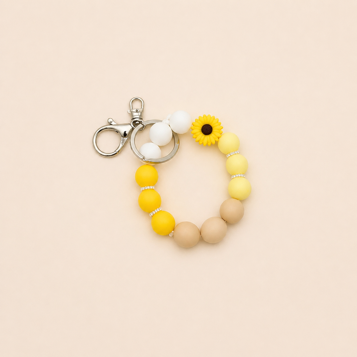 Porte-clés bracelet Marguerite