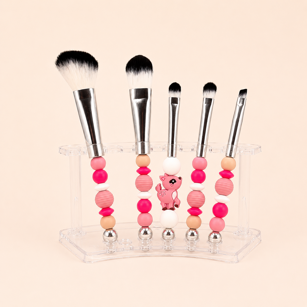 Ensemble de 5 pinceaux de maquillage Cerf rose