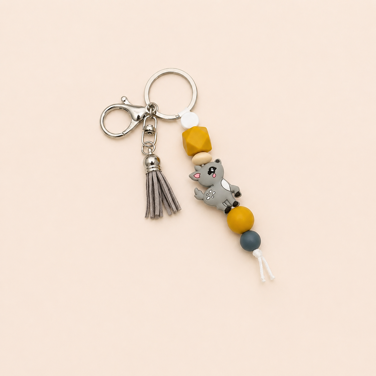 Porte-clés Cerf gris