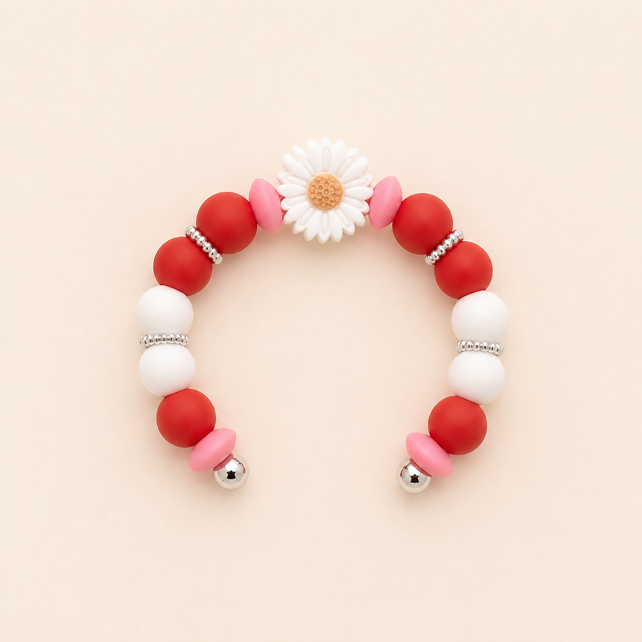 Bracelet Rouge Diamant Marguerite