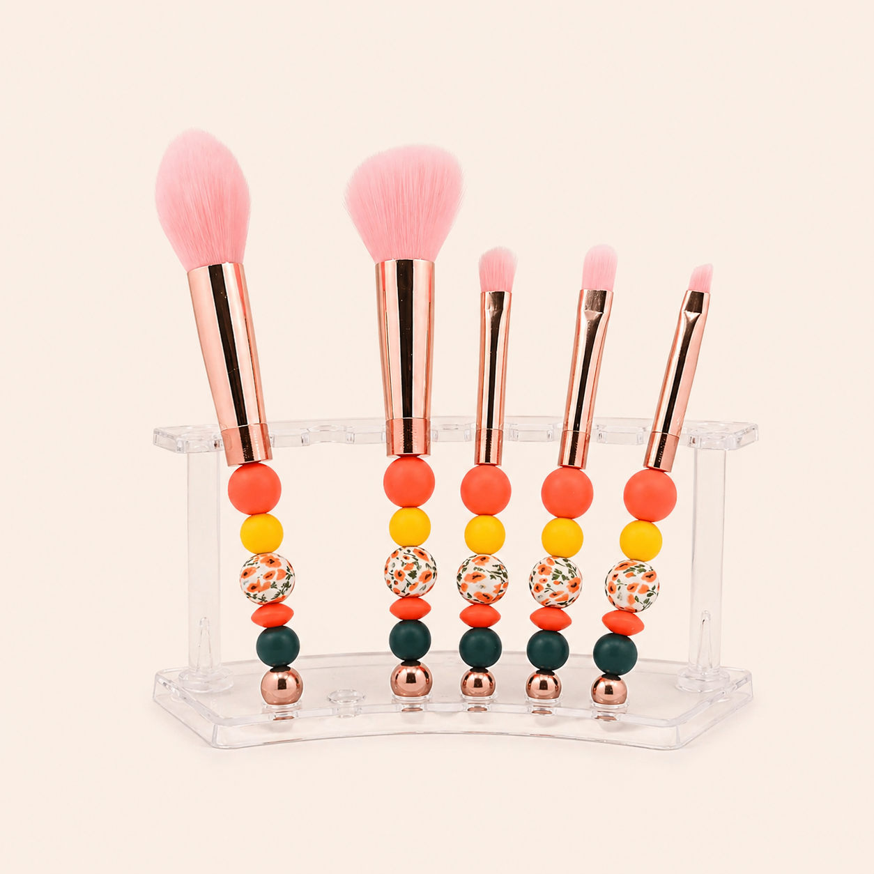 Ensemble de 5 pinceaux de maquillage Fleur de coquelicot