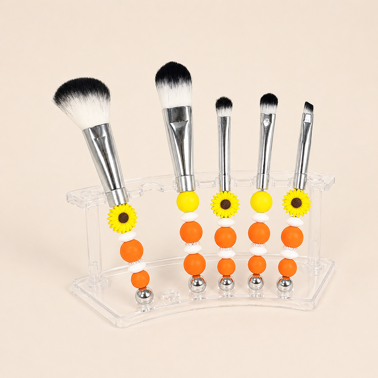 Ensemble de 5 pinceaux de maquillage Marguerite jaune