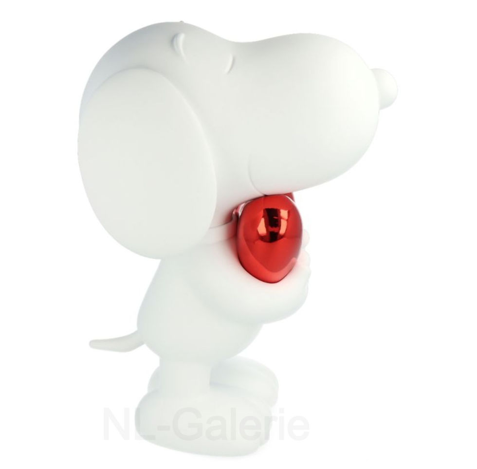 섬네일: SNOOPY HEART - white  & red chromed heart