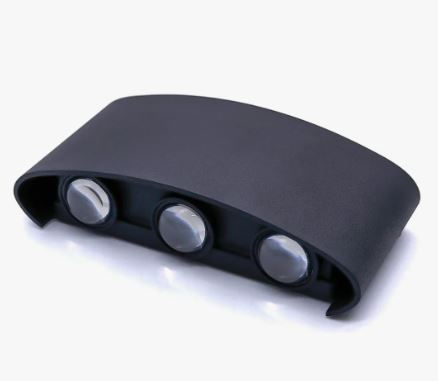 Luminária Arandela LED Meia Lua 6W A Prova D'agua IP66 6 Fachos Branco Quente 30