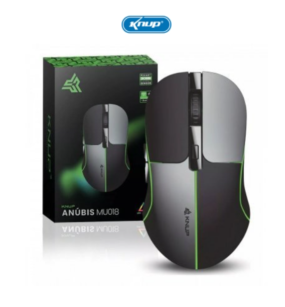 Knup mouse gamer sem fio Anúbis MU018 recarregável