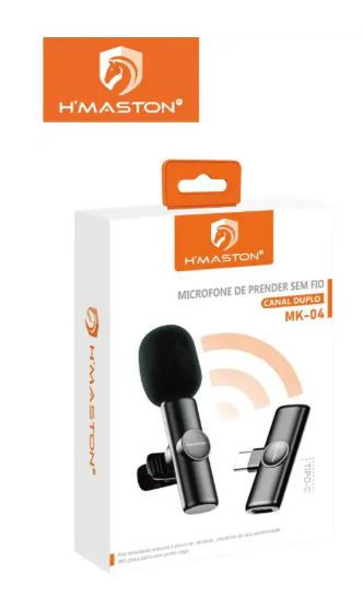 H’maston MK04 Microfone de Lapela Sem Fio Duplo