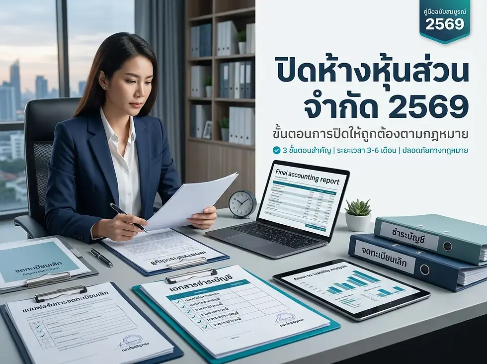 ขั้นตอนการปิดห้างหุ้นส่วนจำกัด 2569