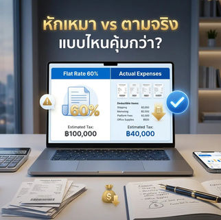 ยื่นภาษีบุคคล วิธีคำนวณภาษีแม่ค้าออนไลน์แบบเหมาและตามจริง