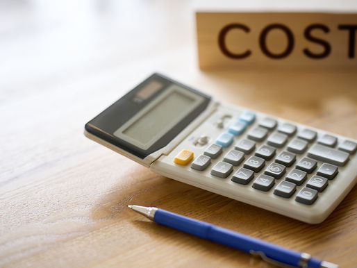 Image of a calculator for calculating costs
