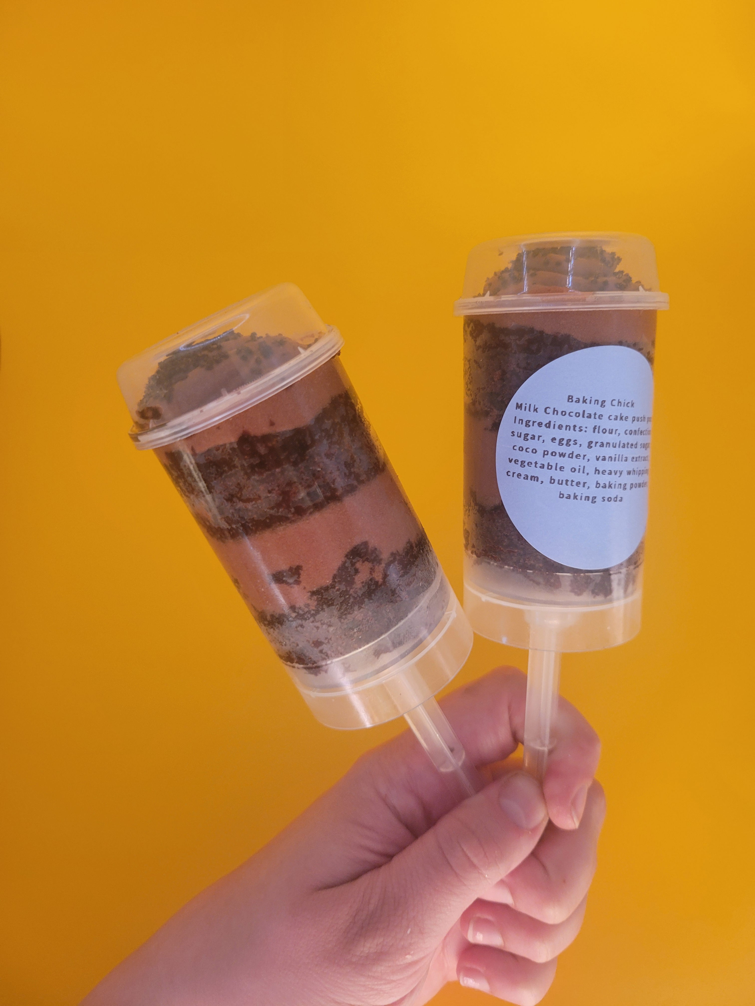 Milk Chocolate cake push pops (12)