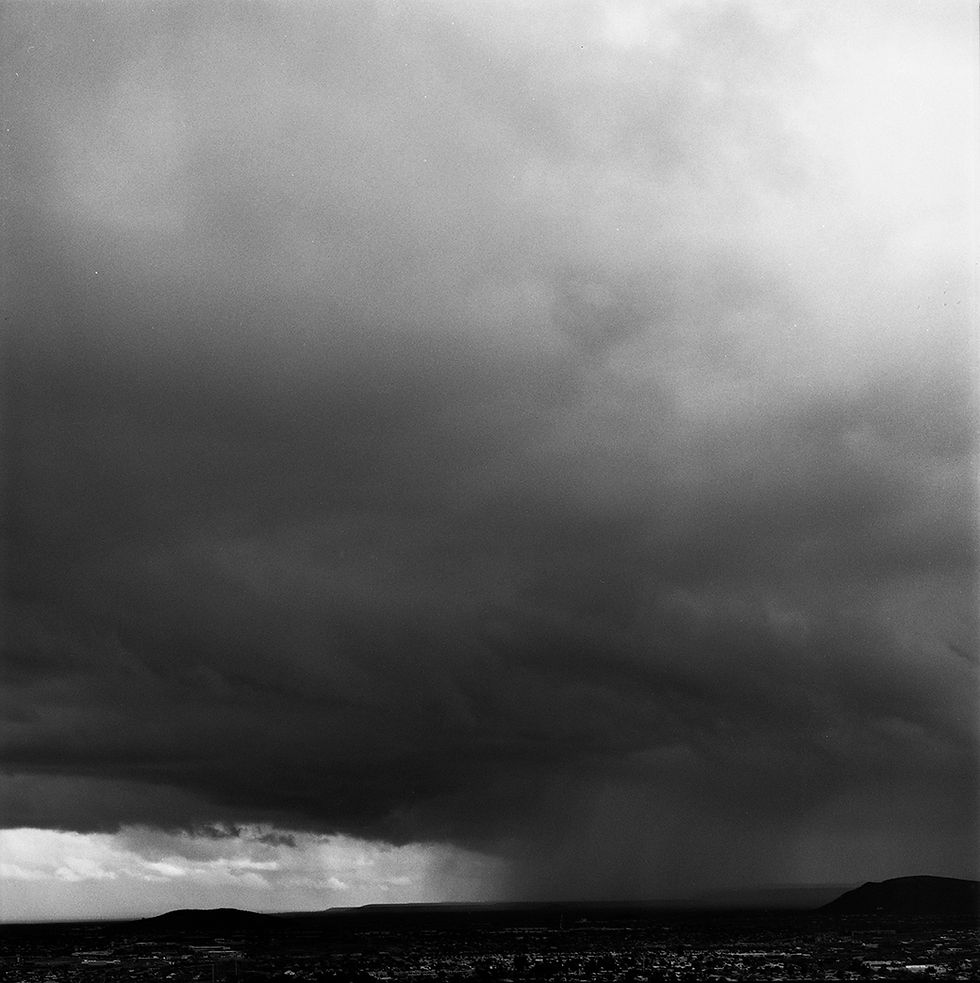 Storm at dusk in Tucson, from "A" Mt