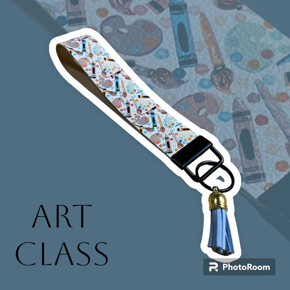 Thumbnail: Faux Leather Keychain Wristlet