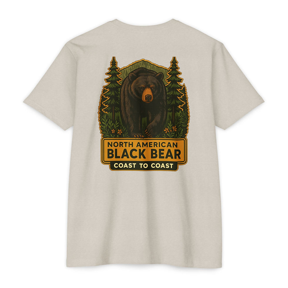 Nature Lover's Black Bear Adventure T-Shirt, Outdoor Shirt