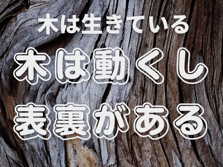 【木は生きている】木は動くし、表裏があるから難しい