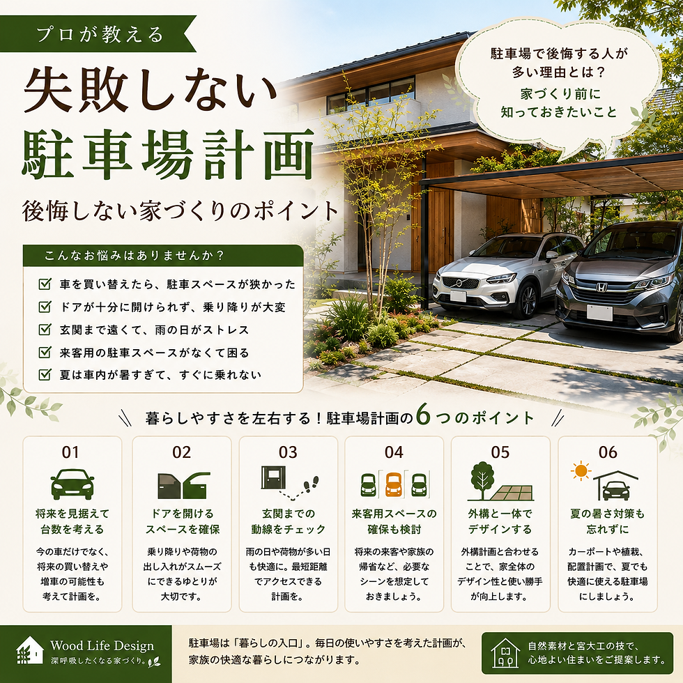 駐車場で後悔する人が多い理由とは？家づくり前に知っておきたいこと6選