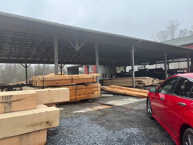 Piles of lumber at Budd's Creek Lumber.