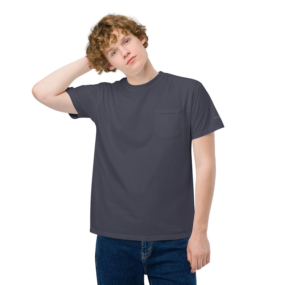 サムネイル： Unisex garment-dyed pocket t-shirt