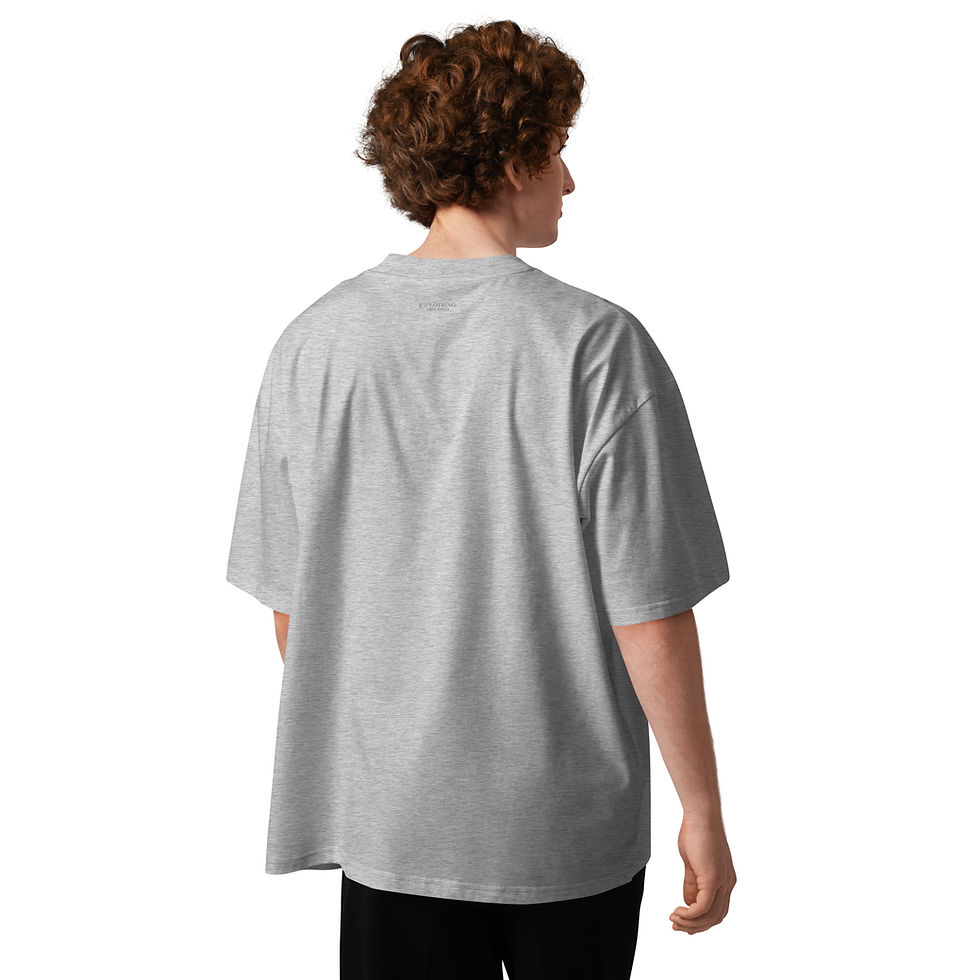 Miniatura: Unisex organic oversized high neck t-shirt
