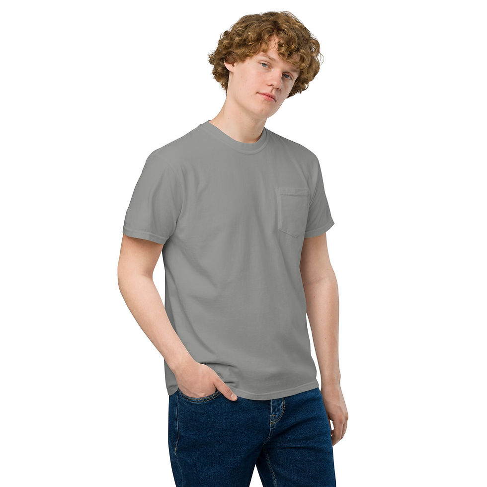 Miniature : Unisex garment-dyed pocket t-shirt
