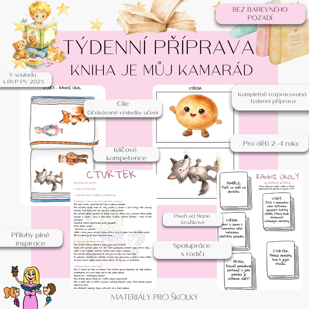 Kniha je můj kamarád pro nejmenší - bez barevného pozadí