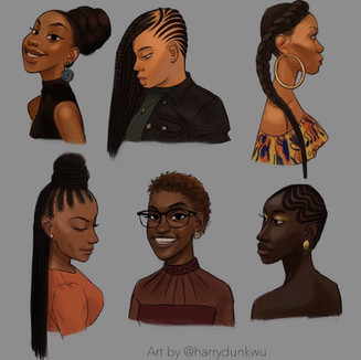 Protective styles @harrydunkwu art