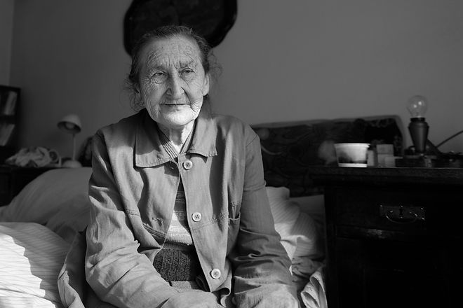 Beautiful 80 plus year old senior woman