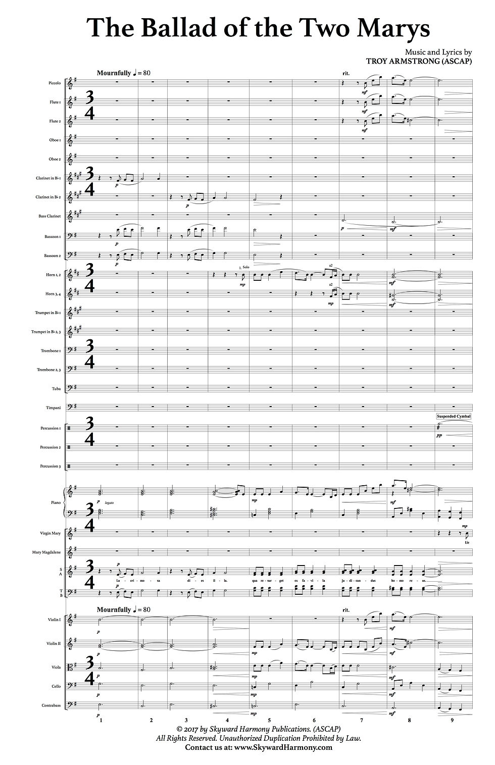 Thumbnail: The Ballad of the Two Marys - Two Soprano Soloists/SATB Chorus(w/Orch)