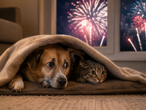 Fogos de artifício podem transformar festa em sofrimento para cães e gatos