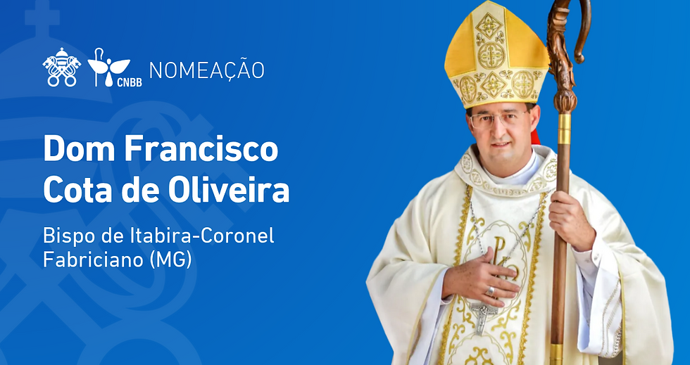 Papa Leão XIV nomeia Dom Francisco Cota de Oliveira como novo bispo da Diocese de Itabira-Coronel Fabriciano