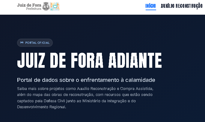 PJF lança portal com informações sobre o trabalho de reconstrução após a tragédia das chuvas