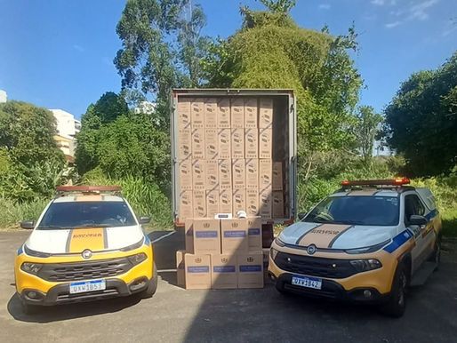 PMR apreende carga de 1 milhão de cigarros contrabandeados na MGC-265