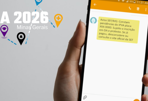 Governo de Minas envia SMS para motoristas com IPVA 2026 em atraso