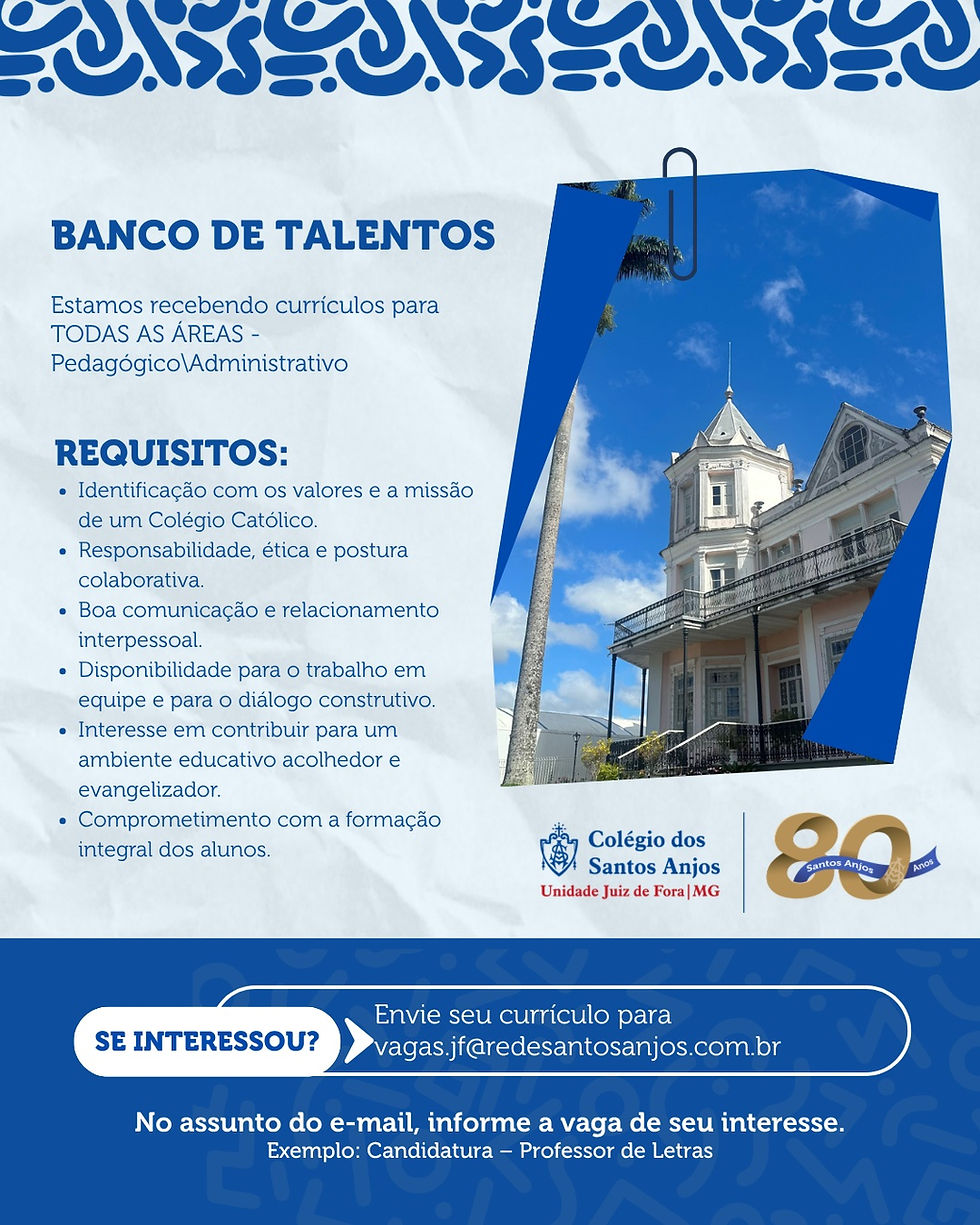 Colégio Santos Anjos recebe currículos para Banco de Talentos