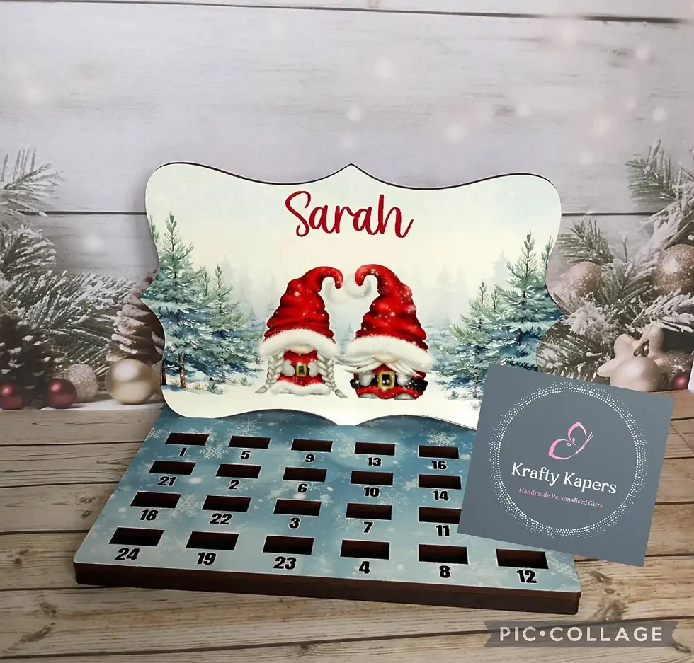 Personalised Gonk Christmas Countdown Advent Calendar | Christmas Countdown