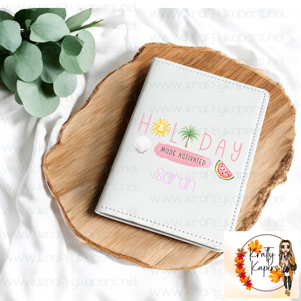 Holiday Mode Activated Passport Holder Personalised | Travel Document Holder
