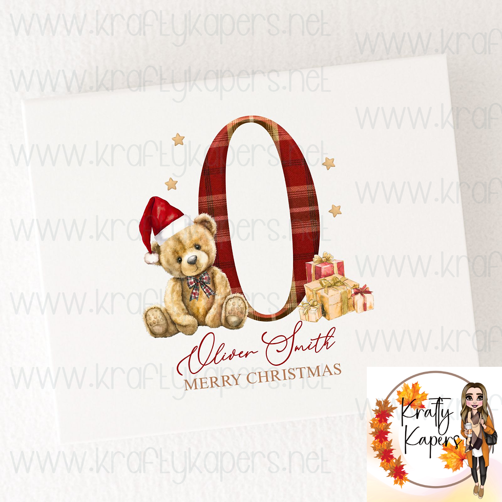 Cute Christmas Teddy Personalised Christmas Eve Box | Christmas Eve Box