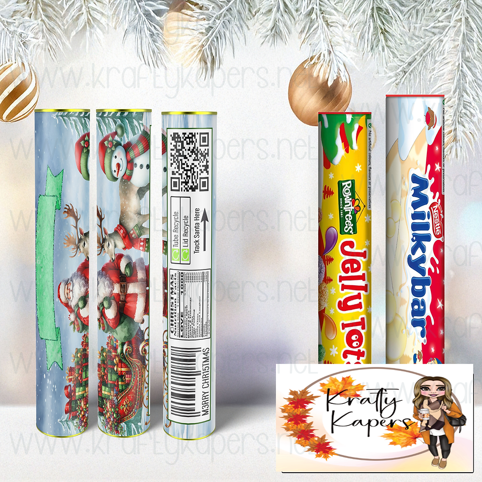 Thumbnail: Personalised Christmas Sweet Tube Wrap | Sweet Wrapper |