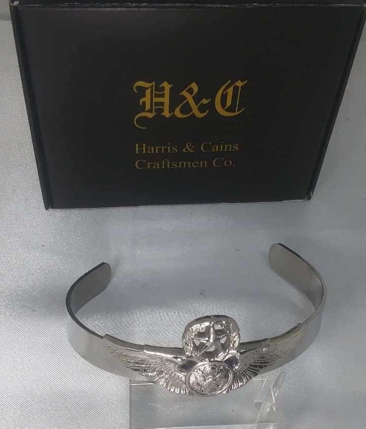 USAF Medium Size Master Enlisted Aircrew Wings Cuff Bracelet