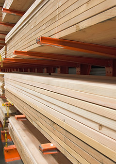 Lumber Selection at Hardware Store
