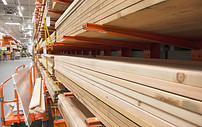 Lumber Selection at Hardware Store
