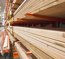 Lumber Selection at Hardware Store